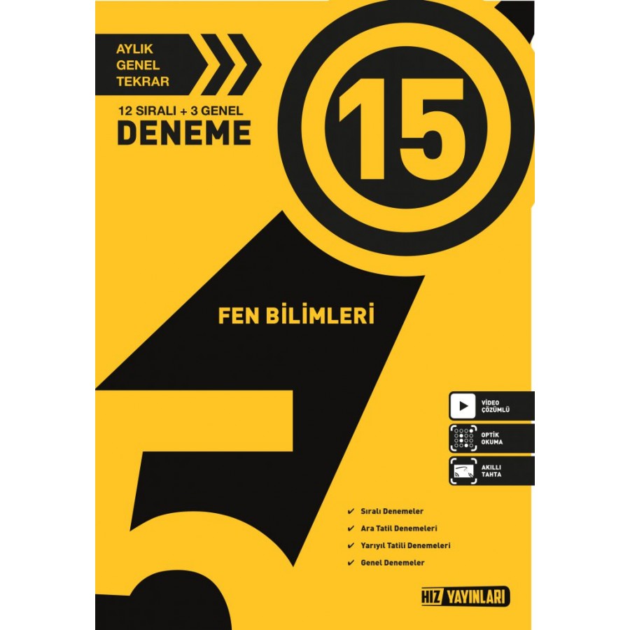 HIZ 5. Sınıf Fen Bilimleri 15'li Deneme